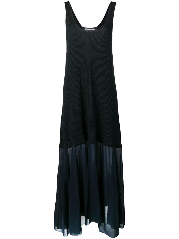 Jil Sander Ribbed Maxi Dress - Blue