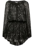 Love Shack Fancy Star Print Dress - Black