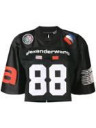Alexander Wang Cropped American Football Jersey - Black
