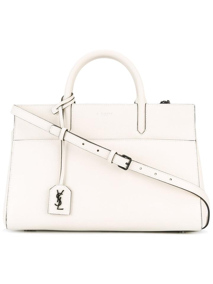 Saint Laurent - Boxy Tote - Women - Leather - One Size, White, Leather