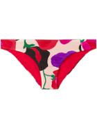 La Doublej Poppy Print Hip Briefs - Red