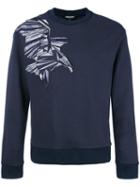Emporio Armani - Embroidered Eagle Sweatshirt - Men - Cotton/polyester - S, Blue, Cotton/polyester
