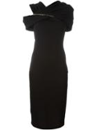 Givenchy Asymmetric Wrap Dress, Women's, Size: 38, Black, Polyamide/spandex/elastane/viscose