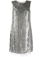 Aniye By Sequin Fringe Dress - Grey
