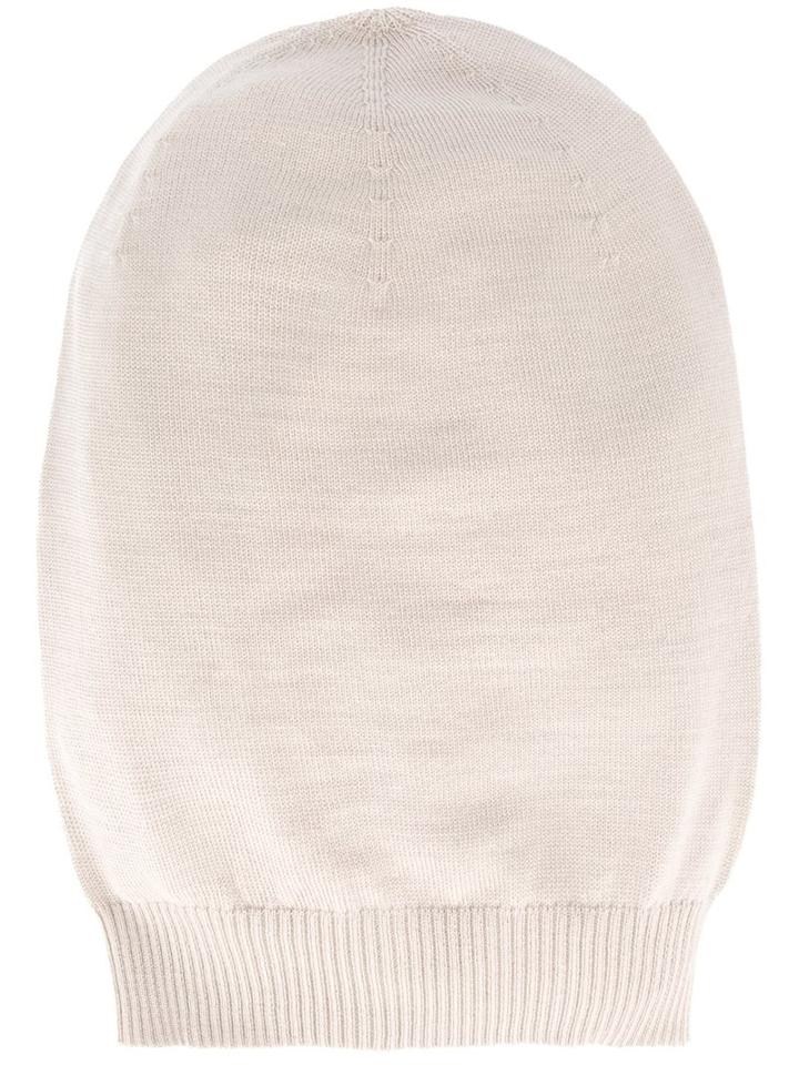 Rick Owens Knit Beanie, Women's, Nude/neutrals, Virgin Wool