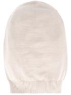 Rick Owens Knit Beanie, Women's, Nude/neutrals, Virgin Wool