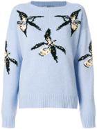 Prada Floral Intarsia Sweater - Blue