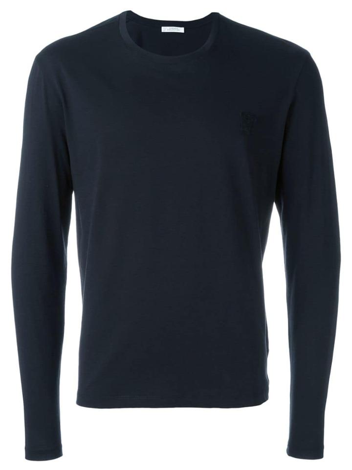 Versace Collection 'half Medusa' Long Sleeved T-shirt - Black