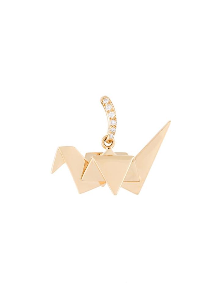 Aurelie Bidermann 'origami' Diamond Pendant, Women's, Metallic