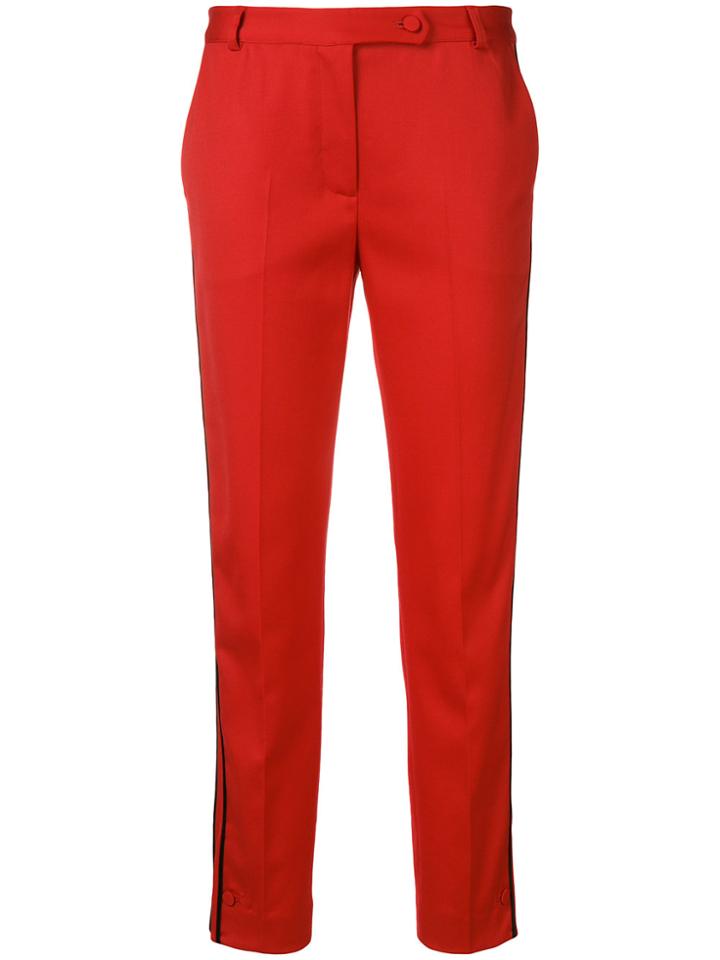 Styland Side-stripe Tuxedo Trousers - Red