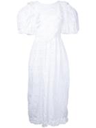 Simone Rocha - Open Back Broderie Anglaise Dress - Women - Cotton/polyester - 14, Women's, White, Cotton/polyester
