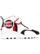 Miu Miu Jourdan Hi-top Sneakers - White
