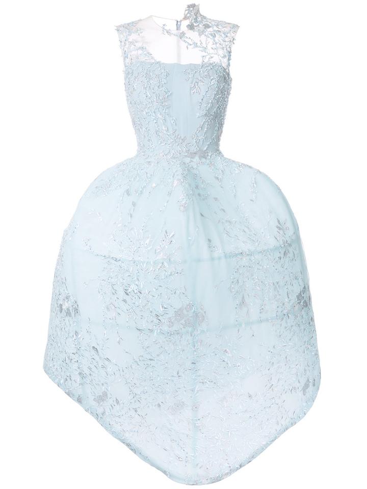 Saiid Kobeisy Embellished Ball Gown, Size: 38, Blue, Polyester