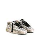Golden Goose Deluxe Brand Kids Logo Print Sneakers, Boy's, Size: 26, White