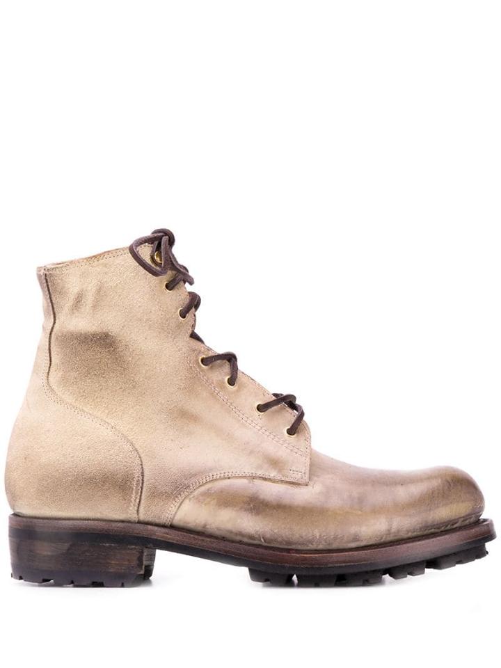 Ajmone Lace Up Ankle Boots - Neutrals