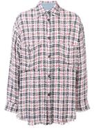 Faith Connexion Oversize Tweed Shirt - White