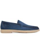 Santoni Contrast Sole Loafers - Blue