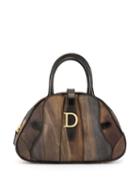 Christian Dior Pre-owned Marble Effect Boston Tote - Brown
