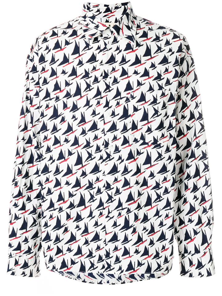 Marni Sail Boat Print Shirt - White