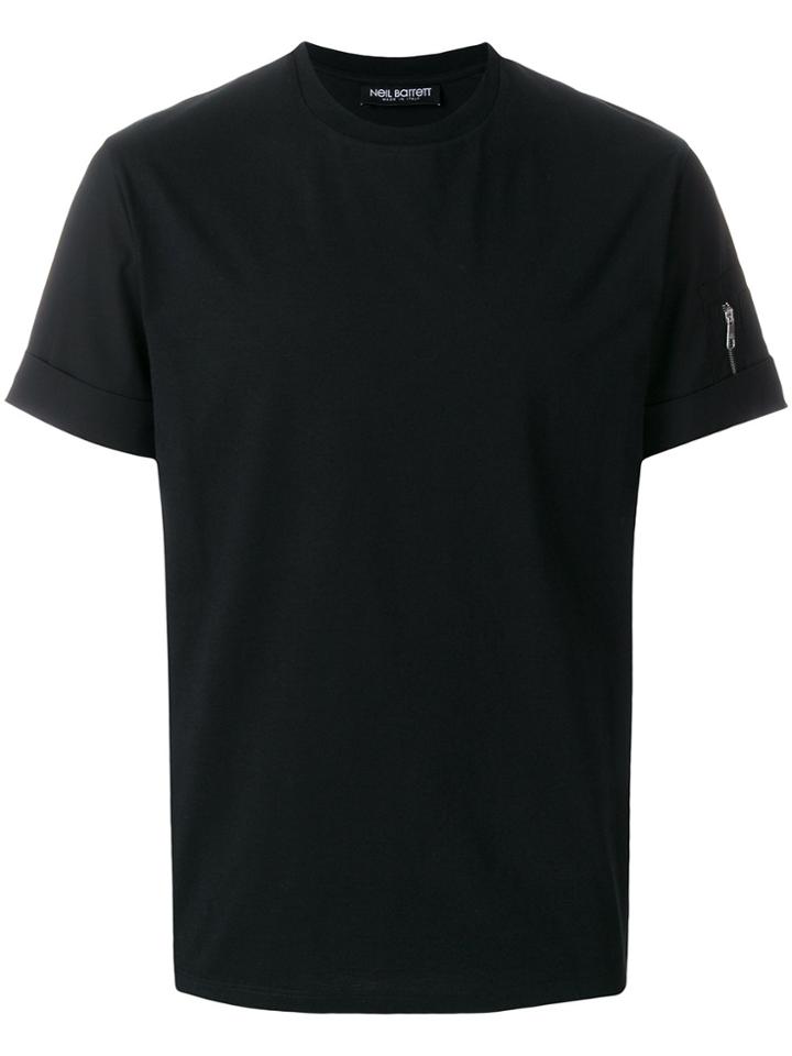 Neil Barrett Zip Sleeve T-shirt - Black