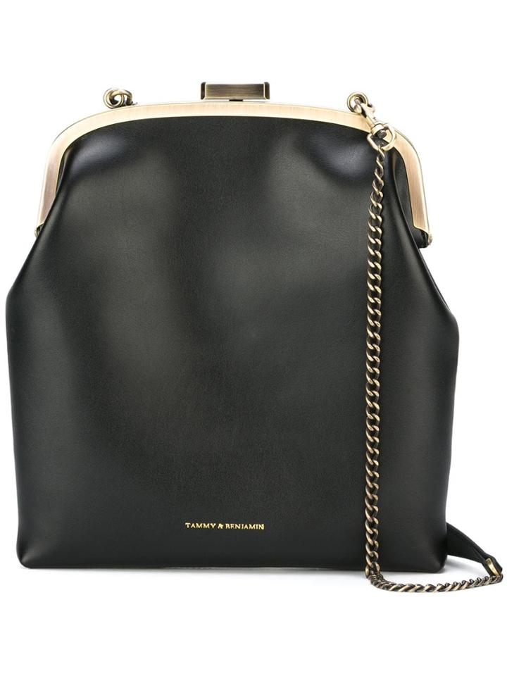 Tammy & Benjamin Clasp Closure Shoulder Bag - Black
