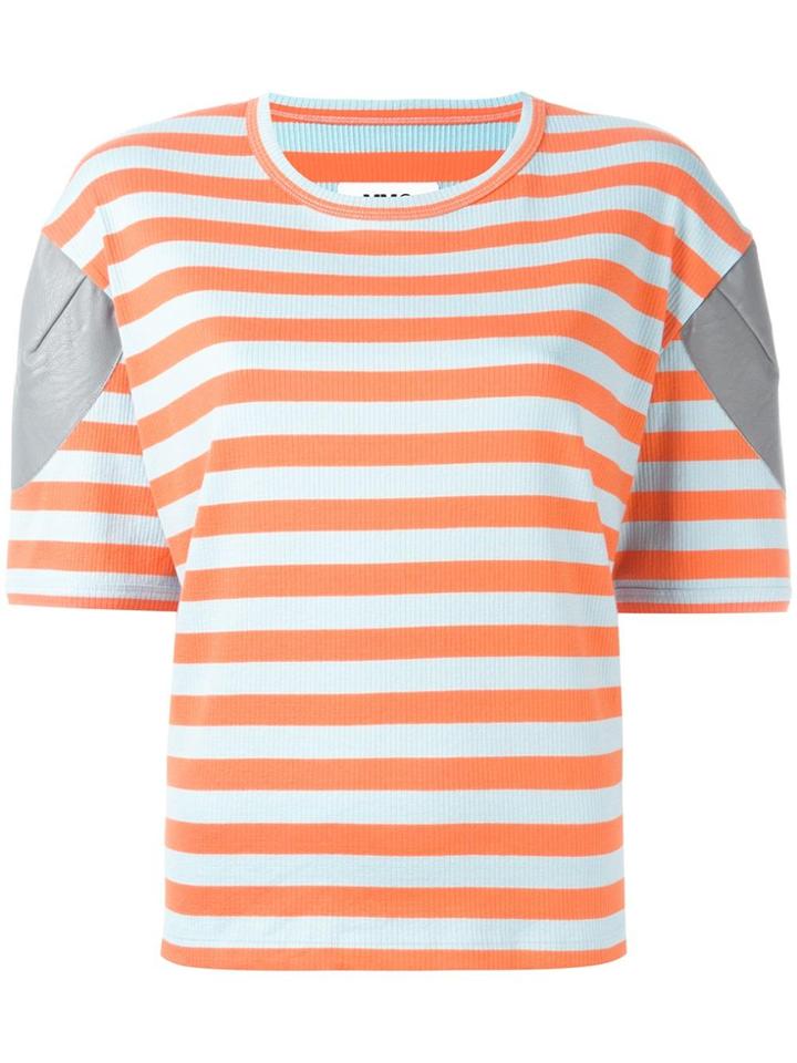 Mm6 Maison Margiela Striped T-shirt - Blue
