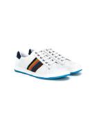 Paul Smith Junior Teen Brogue-detail Lace-up Sneakers - White