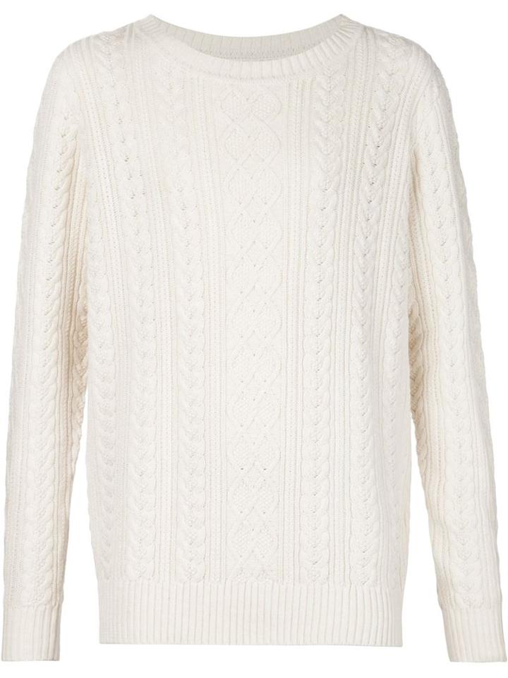 Fadeless Cable Knit Sweater, Men's, Size: S, Nude/neutrals, Cotton