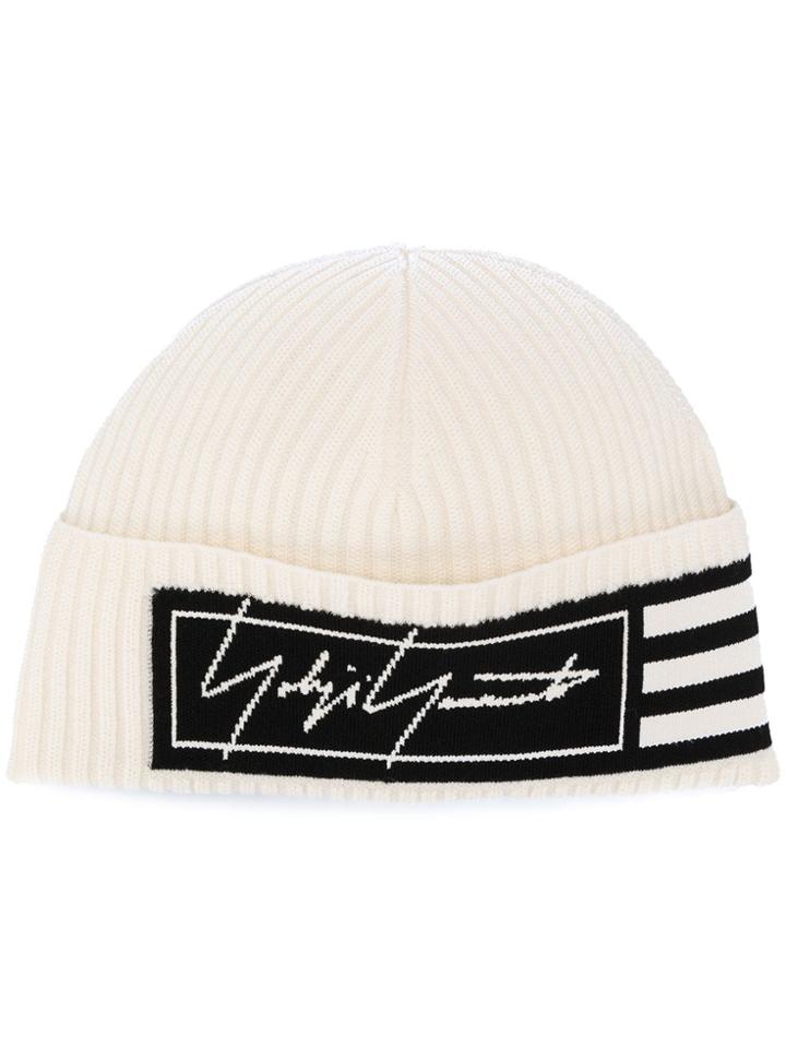 Y-3 Knitted Logo Hat - Neutrals