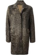 Liska Hyrmes Coat, Women's, Size: L, Green, Lamb Fur