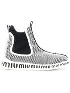 Miu Miu Mesh High-top Sneakers - Black