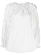 See By Chloé Pleated Front Blouse - White
