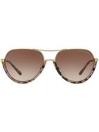 Michael Kors Austin Aviator Sunglasses - Gold