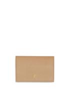 Burberry Small Grainy Leather Folding Wallet - Neutrals