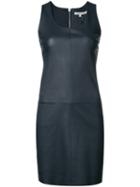 Helmut Lang Fitted Mini-dress, Women's, Size: Medium, Blue, Lamb Skin