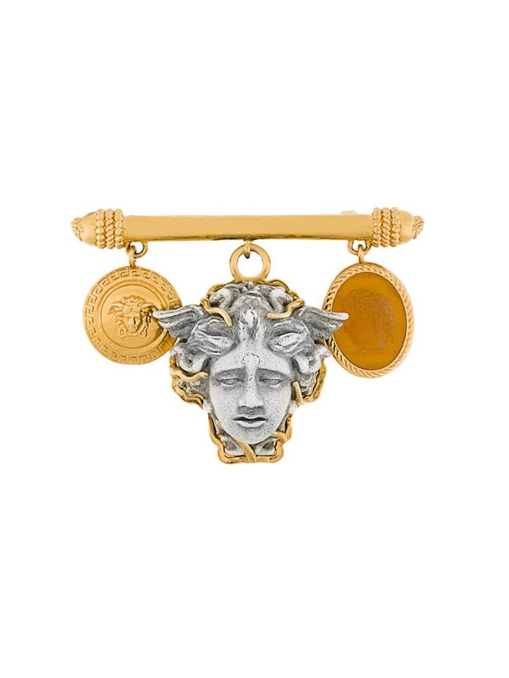 Versace Medusa Brooch - Metallic