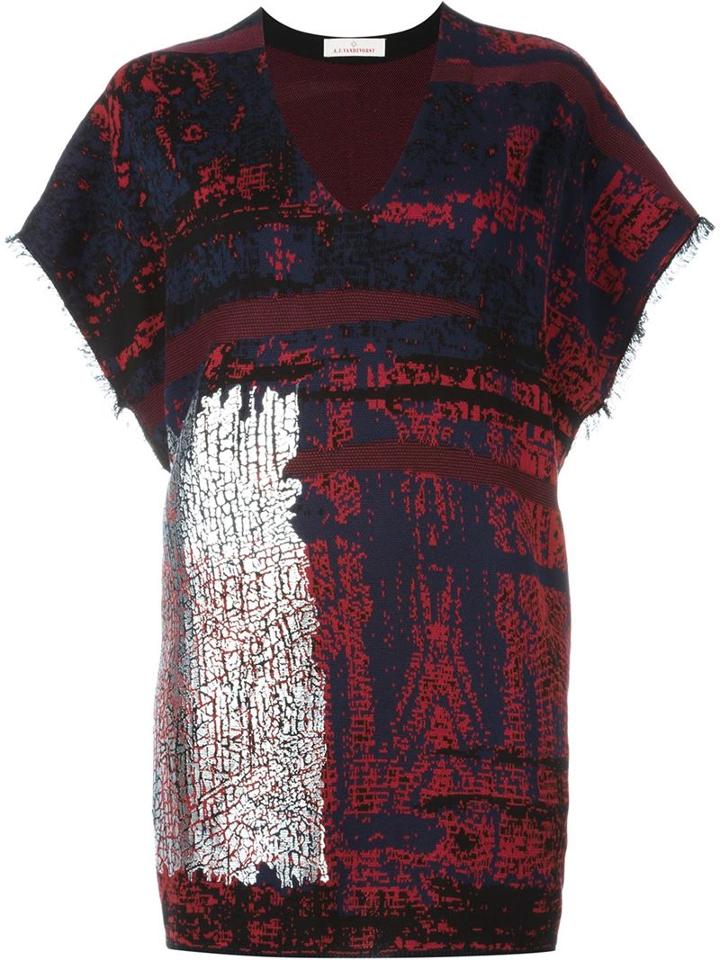 A.f.vandevorst 161 Tapestry Sweater, Women's, Size: 38, Red, Cotton/viscose/nylon