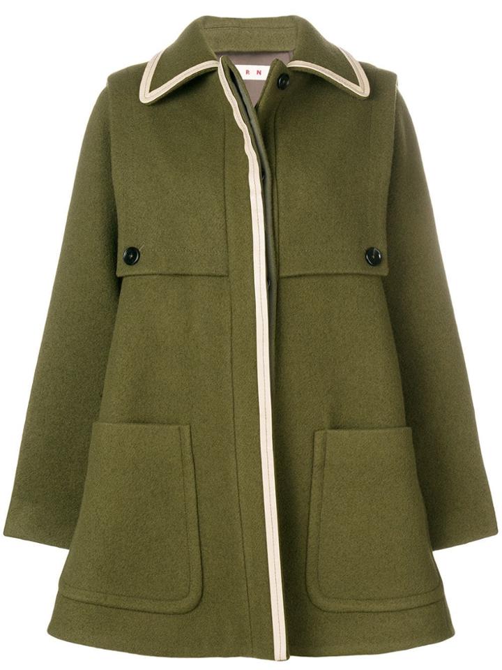 Marni A-line Coat - Green
