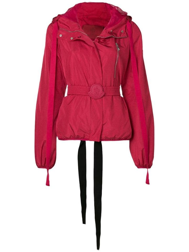 Moncler Belted Bomber Jacket - Red