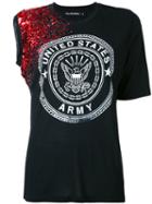 Filles A Papa - Asymmetric Embellished T-shirt - Women - Modal - 0, Black, Modal