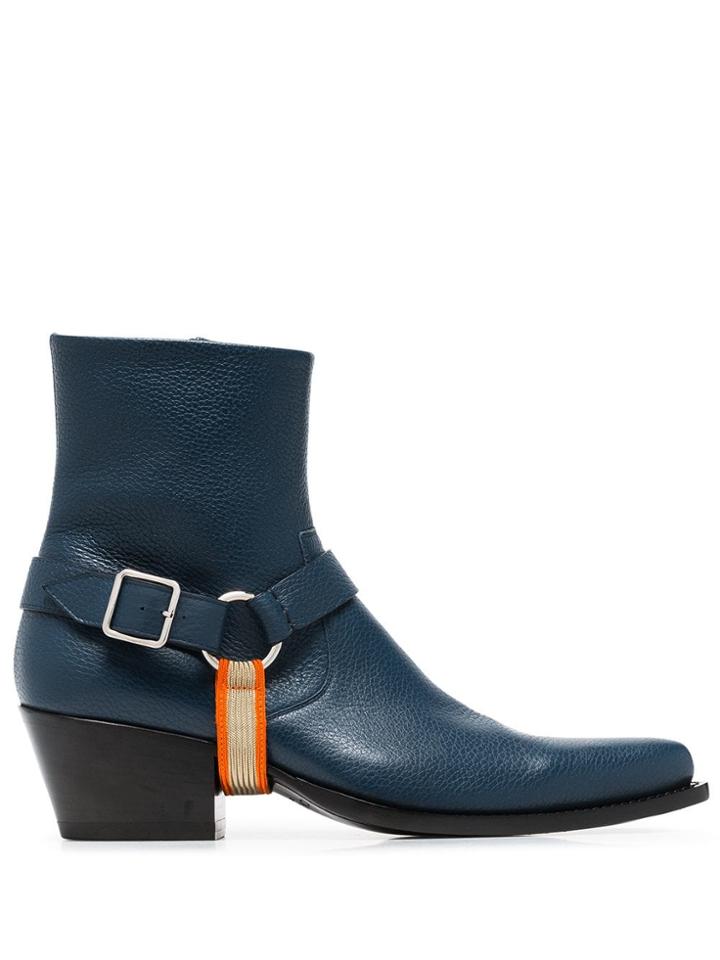 Calvin Klein 205w39nyc Harness Detail Boots - Blue