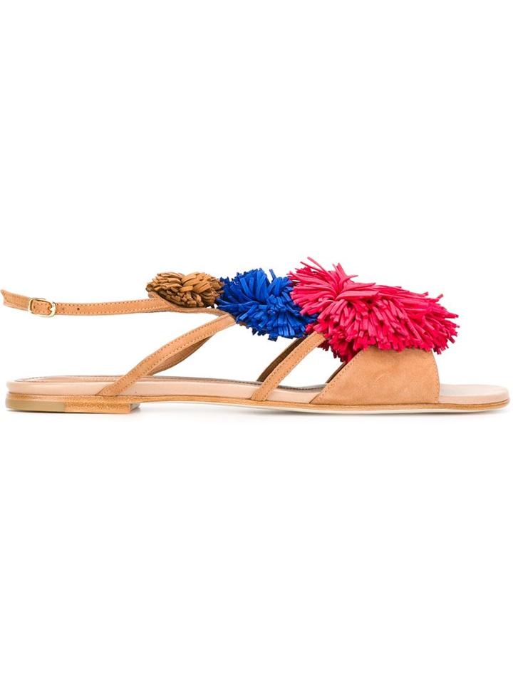 Malone Souliers 'sherry Flat 3' Pompom Sandals