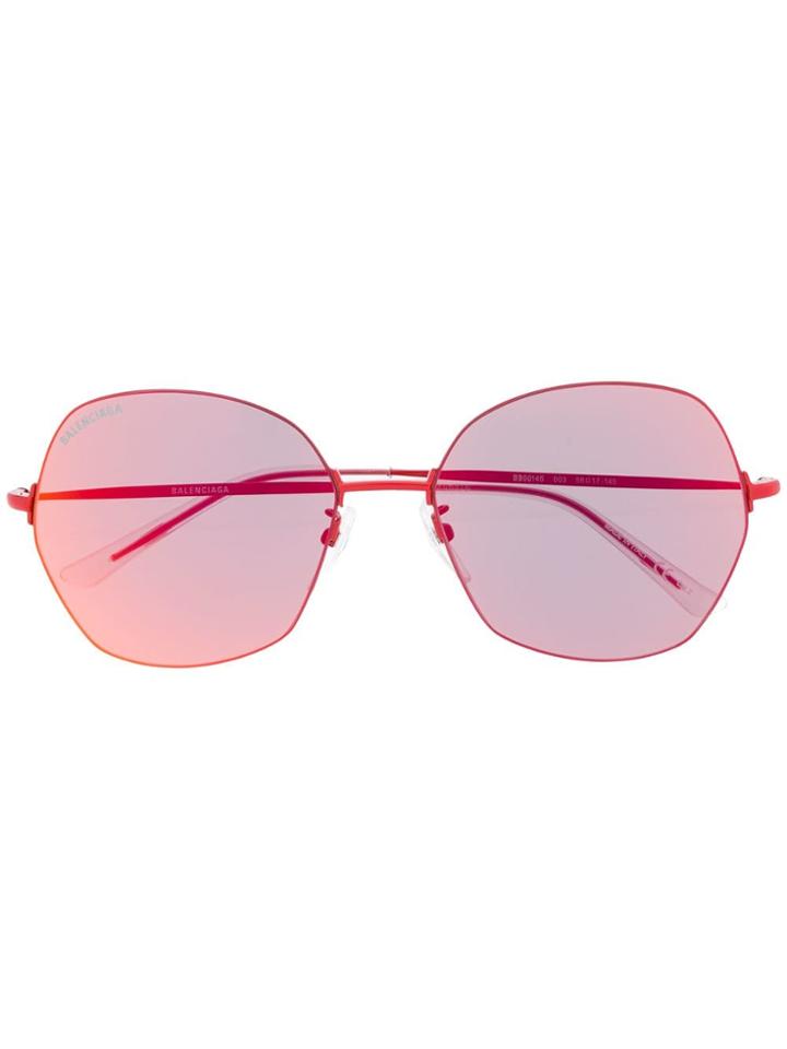 Balenciaga Eyewear Round Frame Sunglasses - Red