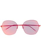 Balenciaga Eyewear Round Frame Sunglasses - Red