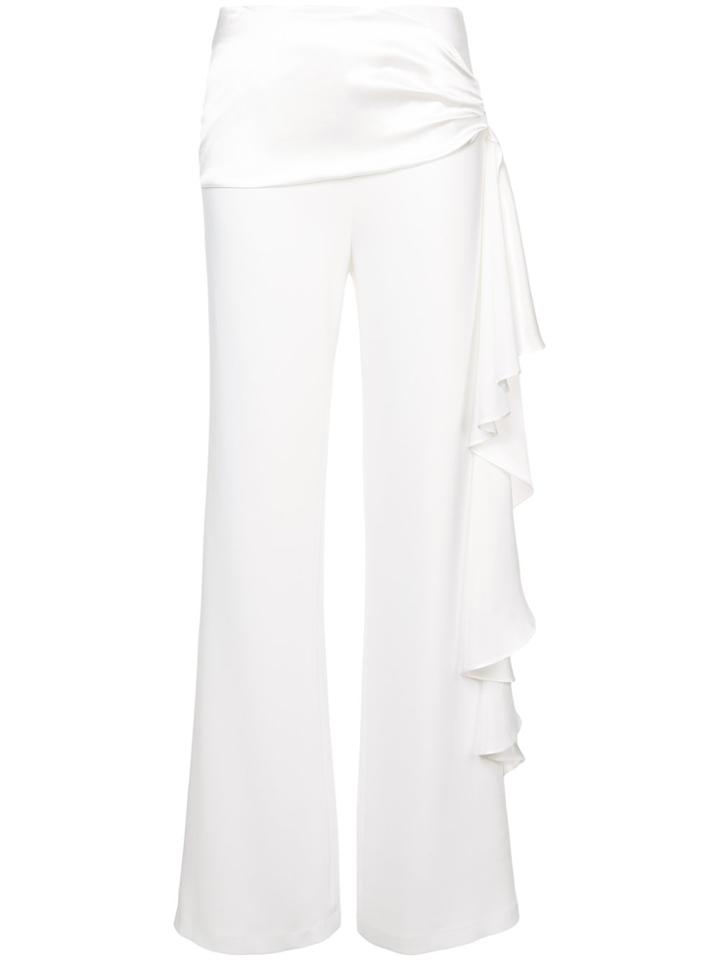 Cinq A Sept Ruffle Drape Trousers - White