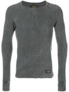 Neighborhood Long-sleeve Fitted Sweater - Grey