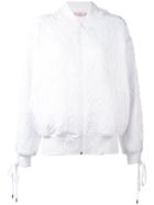 A.f.vandevorst - Embroidered Bomber Jacket - Women - Acrylic/polyamide/polyester - 40, White, Acrylic/polyamide/polyester
