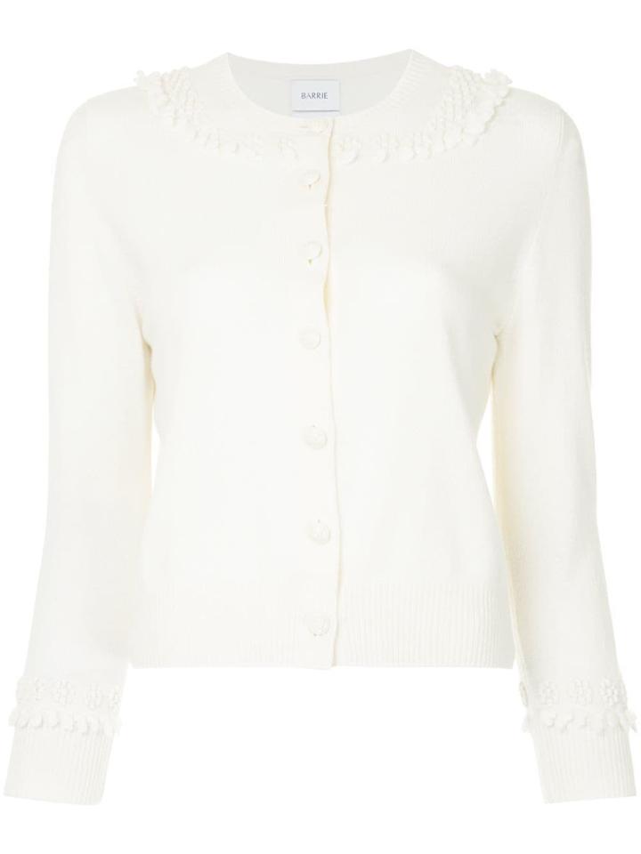 Barrie Cashmere Fitted Cardigan - White