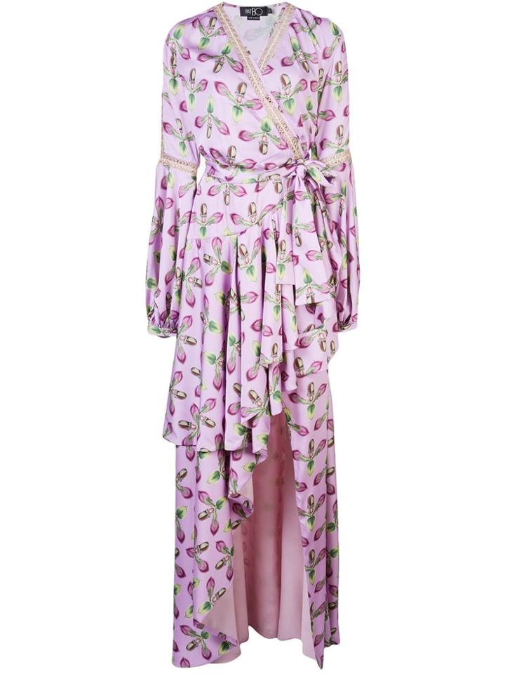 Patbo Floral Print Ruffled Dress - Purple