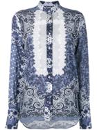 Ermanno Scervino Lace Bib Shirt - Blue